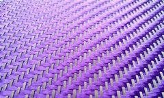 230gsm Aramid Carbon Fiber Blended Fabric Mixed Carbon Cloth Purple with Black