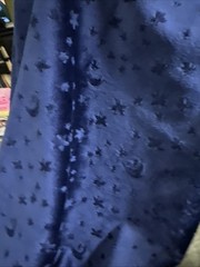 Minky, Minkee 30” Square For Baby Blanket Plush Fabric Benartex Navy Blue Stars