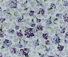 Flowers Floral Lavender Blue 60″ wide MMFAB Fabric Cotton Quilt YOU PICK LENGTH