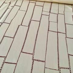 BEIGE JERSEY 60s INSPIRED ABSTRACT CHECK COTTON BLENDMADE IN ITALY FOR GUCCI A8