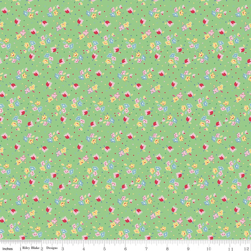 Simple Pleasures 16653 Green Riley Blake AMERICAN JANE