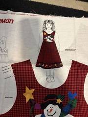 Kids Snowman Jumper Top & hem trim Fabric Panel Size S M L DreamSpinners uncut