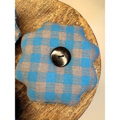 Fabric Button Ornaments Set of 3 Home Decor Gift NEW FAST Ship Boho