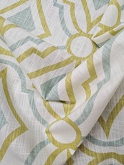 Geometric Upholstery Fabric Green Diamond Trellis Pattern Home Decor Drapery