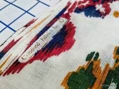 Vintage 1970s / Concord Ikat Fabric/BTY Collectible/ Boho-Chic/ OOP/45″w