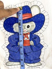 VINTAGE SPRING MILLS MOUSE PATTERN FABRIC 7570