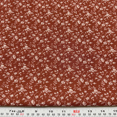 Vintage Florals on Rusty Brown Unbranded Cotton Blend Fabric FAT QUARTER 18″x22″