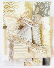 Shabby Chic Fabric, Ephemera Kit 20 Pieces Slow Stitch Junk Journal Crafting #22