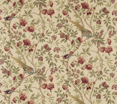 SANDERSON CURTAIN FABRIC DESIGN “Abbeville” 8.4 METRES RUSSET/SAND LINEN BLEND