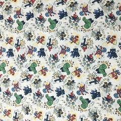 1 Yard Marvel Kapow Avengers Super Hero Cotton Fabric Hulk Black Panther Captain