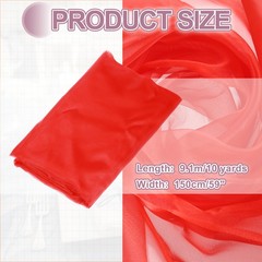 10 Yards x 59″ Iridescent Curtain Organza, Red