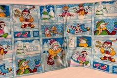 Snow Kiddin’ Fabric MMFab Inc Renee Lindgren 1 1/4yds Colorful Patchwork Sewing