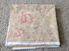 Portfolio Textiles fabric floral muted antique rose flowers Teflon 2+ yards