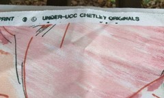 Vintage Fabric UCC Chetley Originals MCM Mod Floral 54″ x 3 yds Transfer Print
