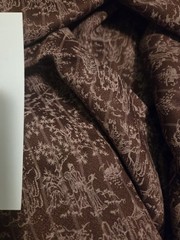 VTG CHINOISERIE Soverign Textiles Fabric Brown/Cream/Sewing/Craft/Home/44″/BTY
