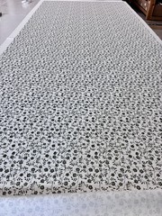 Fabric – polyester linen fabric Green & White Floral Print 6 Yards 54” X 216”