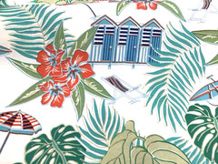 Tommy Bahama Outdoor Fabric Beach Scenes Capri Upholstery Deck Chair By The Yard