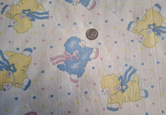 Princess Fabrics Inc Vintage Cotton Fabric Pattern #204 Baby Lambs 70 X 43″ Wide