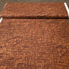 21″ Night Life Fabri-Quilt Tonal Brown Alligator Skin Print