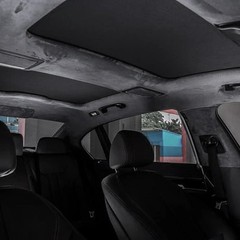 Black Suede Headliner Fabric 96″ L × 60″ W with Foam Backing, Automotive Inte…