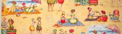 Beach Fabric Fruit Ladies Beach Ocean Cotton 1519 Sand Elizabeths Studio By Yard