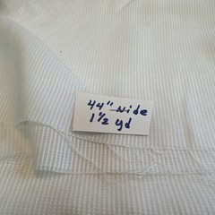 1 1/2 Yards X 44” White Fabric Cotton Blend Stored Sealed See My Other Listing