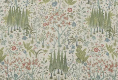 GP & J BAKER LIFESTYLE CURTAIN FABRIC Bridport 6.4 METRES GREEN 100% COTTON