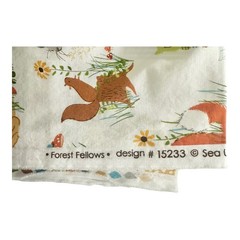 Robert Kaufman Forest Fellows Nature Fabric 2+ Yards Cotton Woodland Animals Owl
