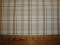 Cream & Wheat Large Bentley Plaid Cotton Homespun Quilt Home Decor Sewing Fabric