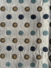 Groundworks Ventana Dots Aqua Designer Fabric Remnant 24″x24″
