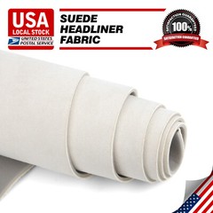3mm X98″X59″ Backing Foam Suede Headliner Fabric Material Upholstery Roof Beige