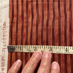 Red Wavy-Stripes on Quilt Cotton, SSI/Kari Pearson k. d. kids & co. 3 1/2 Yards