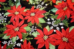 WINTER LODGE POINSETTIAS FROM STUDIO E – 100% COTTON FABRIC