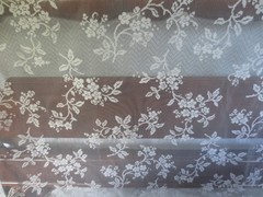 4613. WHITE FLORAL PATTERN LACE Polyester/Synthetic FABRIC – 54″ x 5 yds.