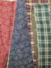 Lot Of Fall Colors Mix Of Fabric Prints & Sizes, Squares, Strips & Yards Read