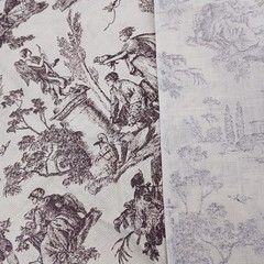 1 Yard Printed Cotton Fabric 44″ Lightweight Tan Dark Brown Antique Theme Angel