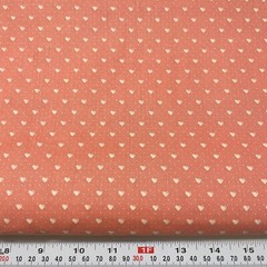 Vintage Hearts & Pin Dots Unbranded Cotton Blend Fabric by the Half Yard 18×45