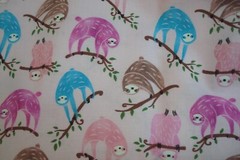 One yd Timeless Treasures SoHo Fabric Fun Sloth Pink Quilt Craft 44″ x 36″ BTY
