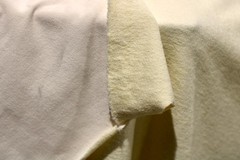 FRENCH TERRY KNIT 2 WAY SPANDEX FABRIC 60″ WIDE LIGHT YELLOW 9 OZS. BY THE YARD