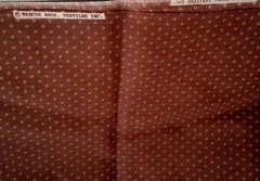 Marcus Brothers Textiles Brown Background White Floral Cotton Fabric 44″ X 36″