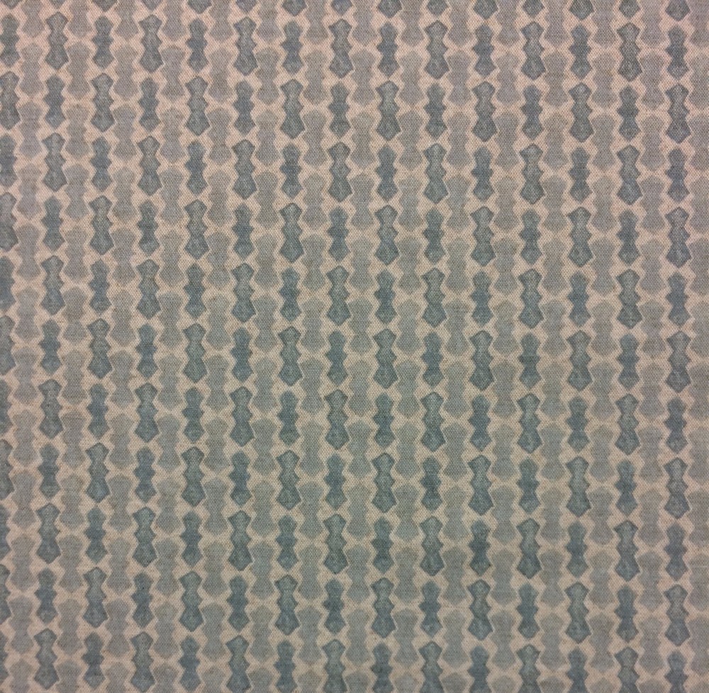 BALLARD DESIGNS MINSK GLACIER BLUE SMALL GEO ICE BLUE FABRIC BY YARD 55″ W