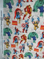 Marvel Super Imposed Hero Character Camelot Quilt Cotton Fabric 1YD X 43″W NEW