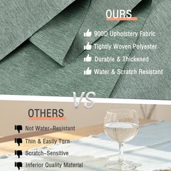 900D Waterproof Canvas Fabric 1 Yard 59in Wide PU Coated Upholstery Sage Green