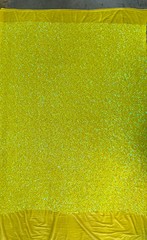 Stephanie IRIDESCENT YELLOW Sequins on YELLOW Stretch Velvet Fabric by the Yard