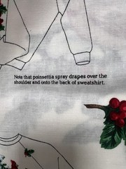 Christmas Cut Outs Greenery Wearable Art Applique Fabric Panel VIP Cranston NOS