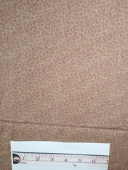 Fabric Brown Background Dark Red Hearts/Dots 100% Cotton BTHY