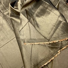 Taffeta Pintuck 4″x4″ Diamond Fabric 54″ Wide Iridescent Taupe Gold Polyester
