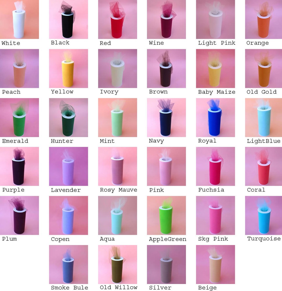 6″X100YDS Tulle Spool Wedding Bridal Party Favor Decoration Tutu Craft