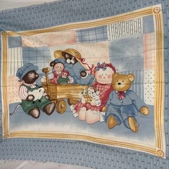 Vintage Princess Fabrics Dolls Bears Toys Cotton Fabric Panel 35″ x 45″