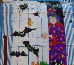 Cranston Cotton Fabric Halloween Trick or Treat Welcome Door Cover 58″ x 36″